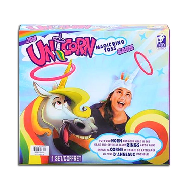 Unikornisos karikadobáló ügyességi játék