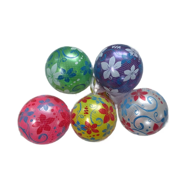 Virág mintás gumilabda 23cm-es többféle színváltozatban