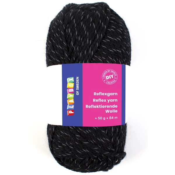 PlayBox: Fekete kötőfonal 50gr