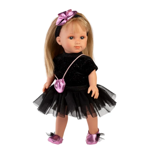 Llorens: Elena 35cm-es baba fekete ruhában