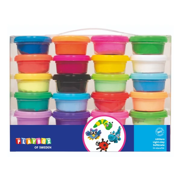 PlayBox: 24 db-os levegőre száradó gyurma szett