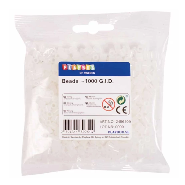 PlayBox: 5mm-es MIDI sötétben világító vasalható gyöngy 1000db-os csomag