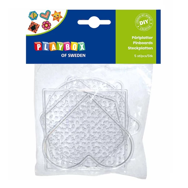 PlayBox: 5mm-es MIDI vasalható gyöngy alap formák 3db-os csomag