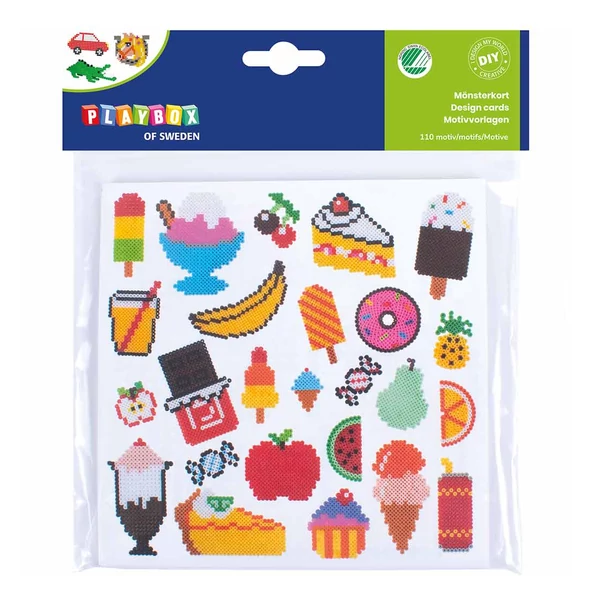 PlayBox: 5mm-es MIDI vasalható gyöngy sablon kártyák 110 motívummal