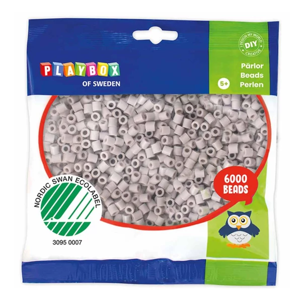 PlayBox: 5mm-es MIDI vasalható gyöngy szürke színben 6000db-os csomag