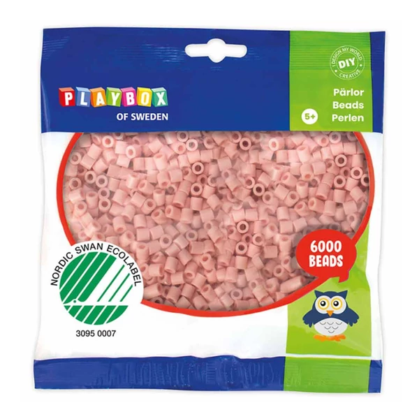 PlayBox: 5mm-es MIDI vasalható gyöngy világos bézs színben 6000db-os csomag