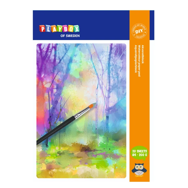PlayBox: Fehér akvarell papír A/4-es 20 db-os szett