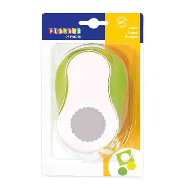PlayBox: Formalyukasztó csipkés kör alak 5cm