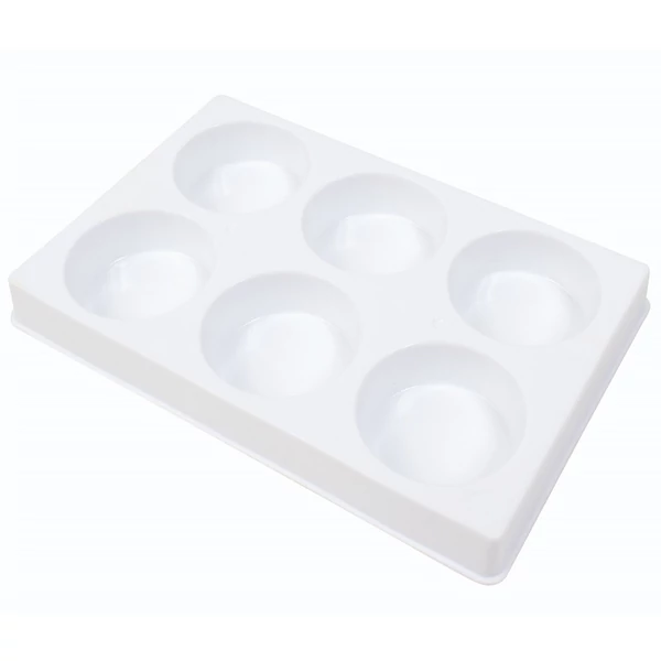 PlayBox: Üres 6 férőhelyes festőpaletta 44mm-es korongokhoz