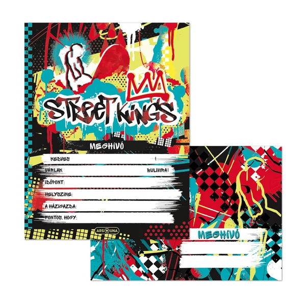Ars Una: Street Kings 10 db-os meghívó szett borítékkal