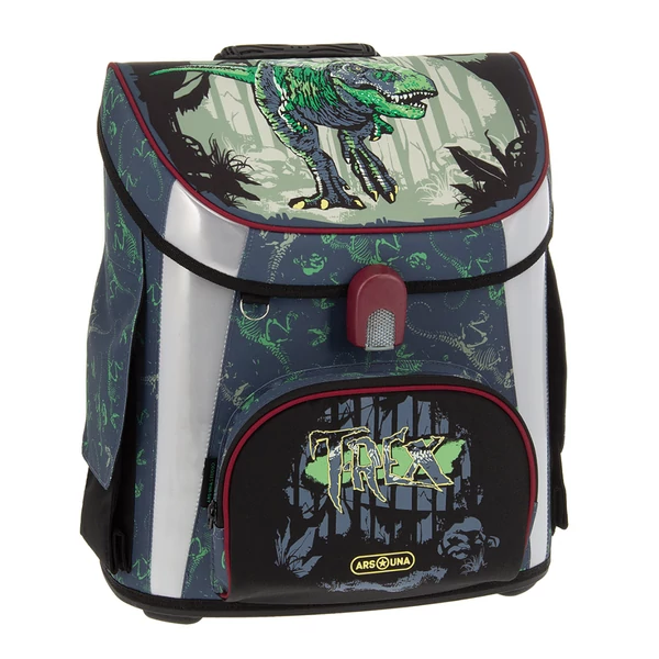 Ars Una: T-Rex kompakt ergonomikus mágneszáras iskolatáska, hátizsák 33x41x24cm