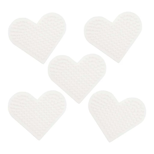 PlayBox: Szív alakú alaplap csomag 5mm-es MIDI vasalható gyöngyökhöz 5db-os szett