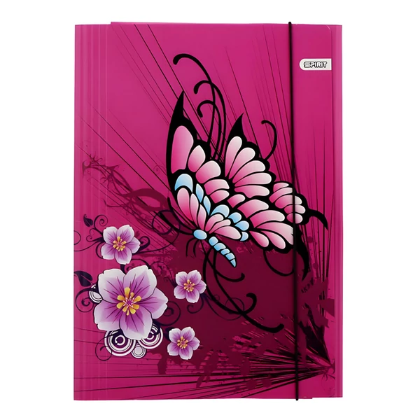 Spirit: Flowers pillangós gumis mappa 600gr A/4