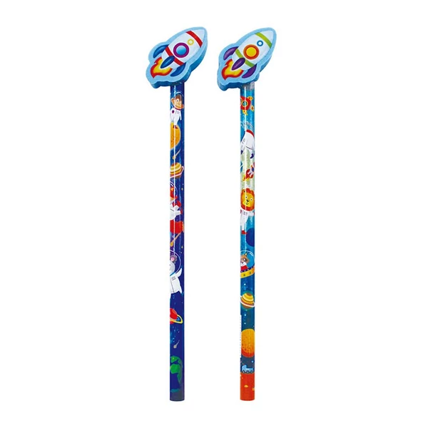 ICO: Bensia grafitceruza űrhajó alakú radírral 1db