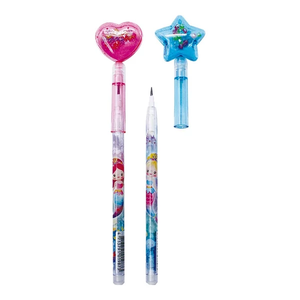 ICO: Bensia tolóbetétes ceruza szív/csillag dísszel 1db