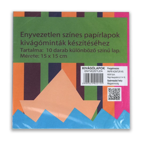 Enyvezetlen kivágólap szett 15x15cm 10db-os
