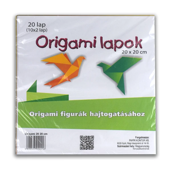 Origami lapok 20x20cm 20db-os