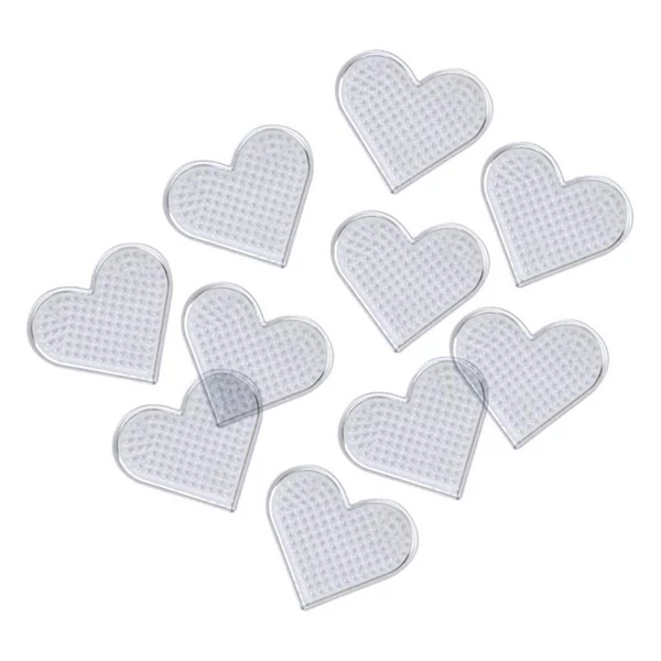 PlayBox: Szív alakú alaplap csomag 5mm-es MIDI vasalható gyöngyökhöz 10db-os szett