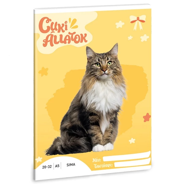 Ars Una: Cuki állatok - Norvég macska sima lapú füzet A/5