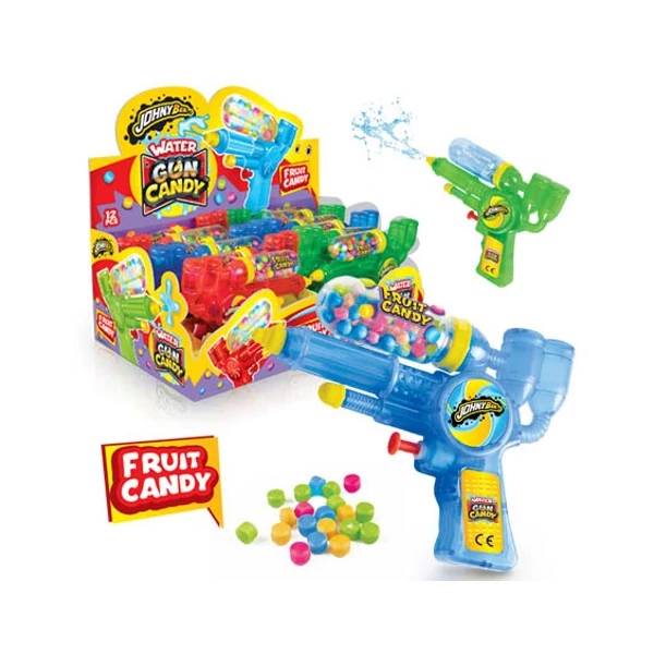 Johny Bee water gun candy játék pisztoly nyalókákkal 12x15g