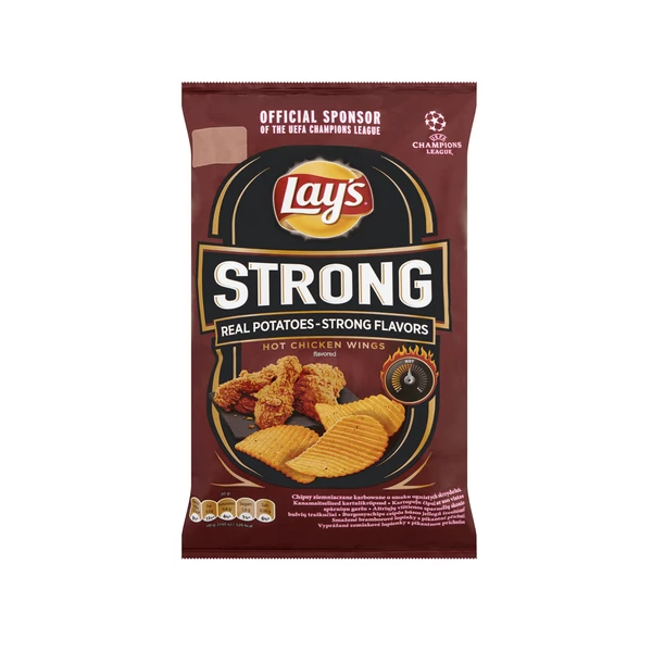 Lay's Strong csípős csirkeszárny ízű burgonyachips 55g