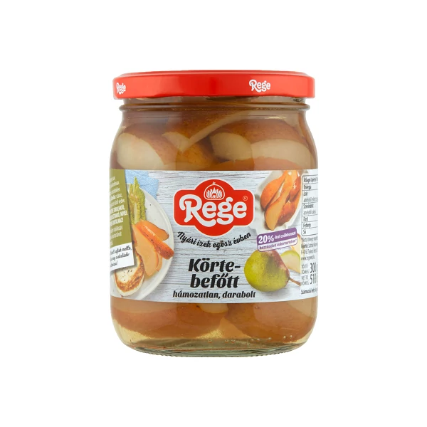 Rege darabolt hámozatlan körte befőtt