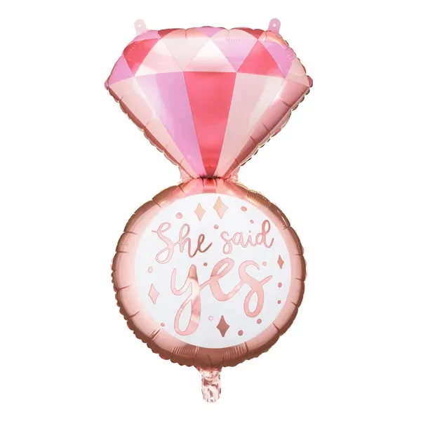 Gyémánt formájú esküvői fólialufi 72cm
