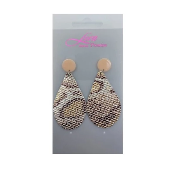 Lora lógós kígyó mintás fülbevaló 841986