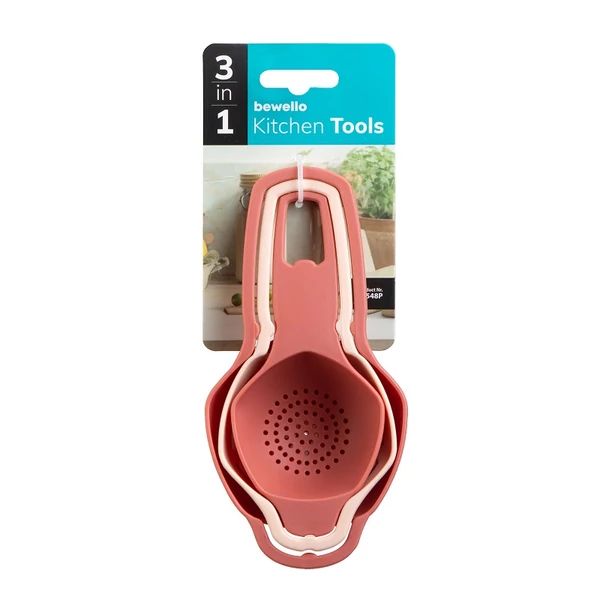 Bewello barackszínű 3in1 konyhai készlet 15,3x7,5x7,6cm 57548P