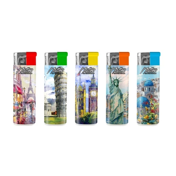 Városok fix lángos vihar öngyújtó 50db-os kiszerelésben 121022