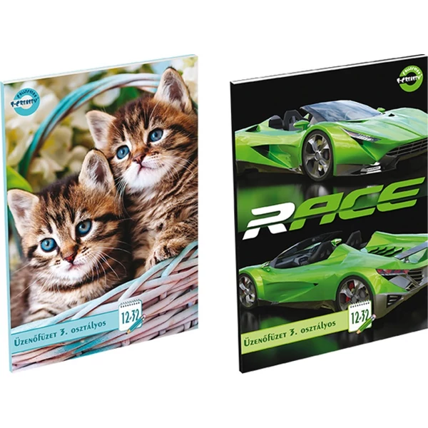 T-creativ mintás fedelű 3.osztályos üzenőfüzet A/5 32lapos többféle változatban A16011U12