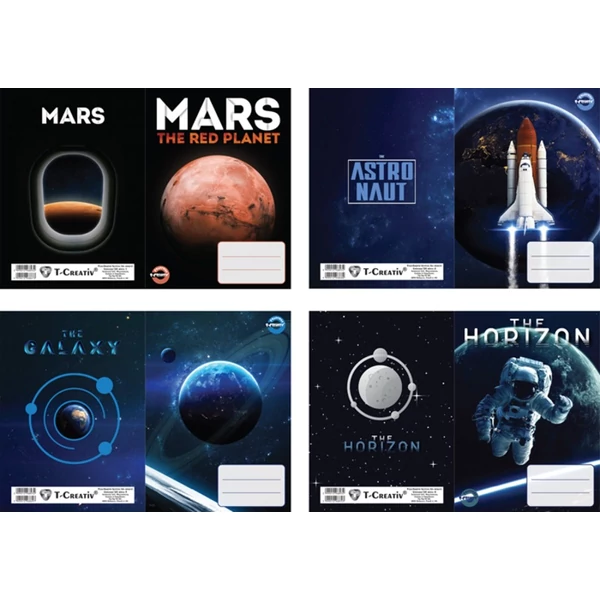 T-Creative universe A/5 füzetborító többféle változatban 1db-os kiszerelésben N12067TUV