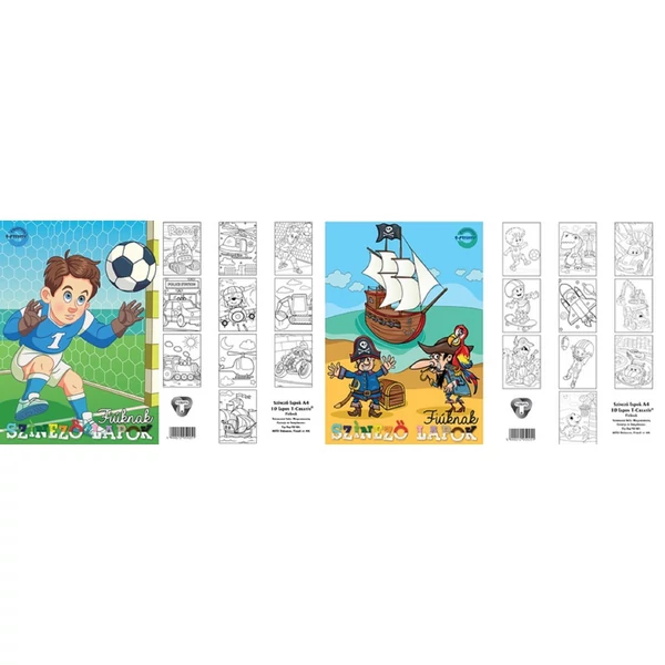 Színező lapok A/4 10 lapos T-Creativ "Fiúknak"