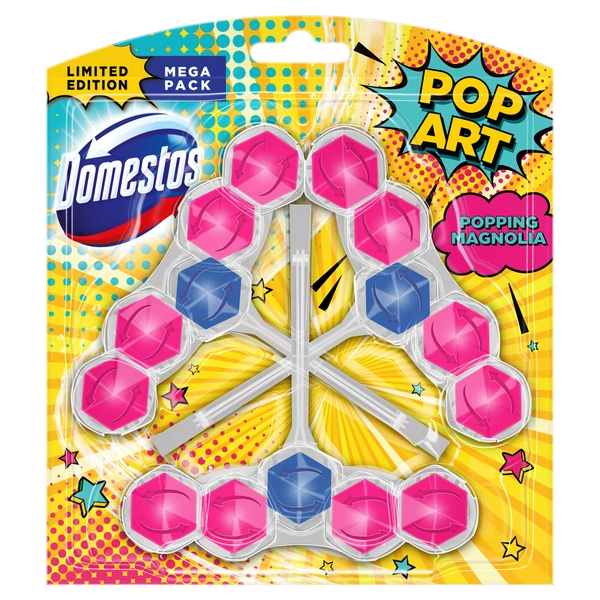 Domestos Power5 WC rúd Popping Magnólia 3x55g Limitált
