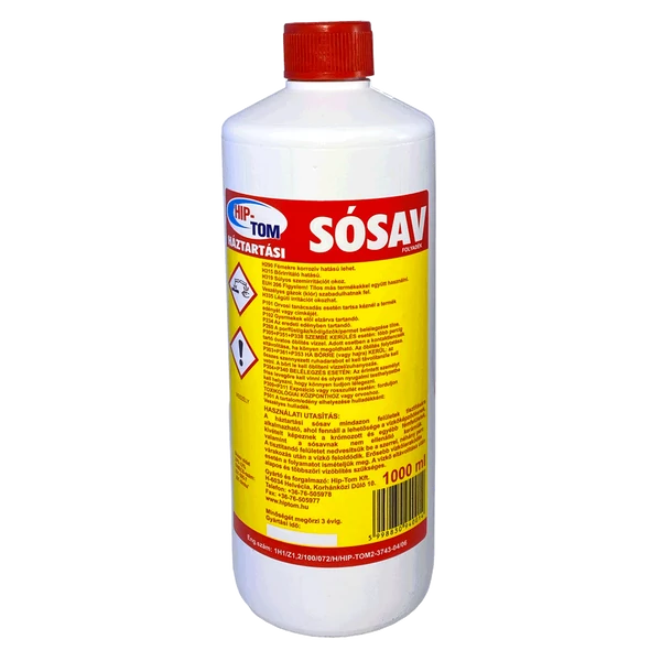 Hip-Tom sósav háztartási 20%-os 1l - csak egyedi szállítással vagy személyes átvétellel