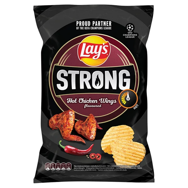 Lay's Strong csípős csirkeszárny ízű burgonyachips 120 g