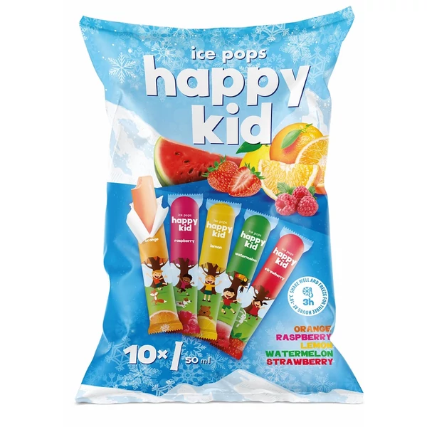 Ice pops happy kid gyümölcs ízű jégnyalóka 10x50ml