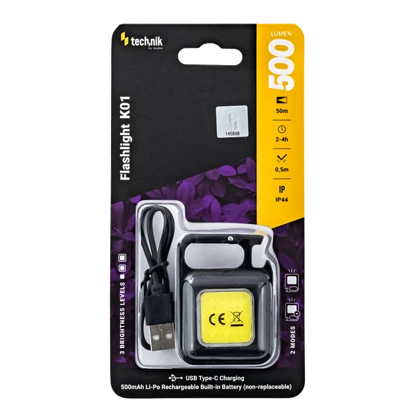 Technik elemlámpa 500MAH újratölthető MT-K01