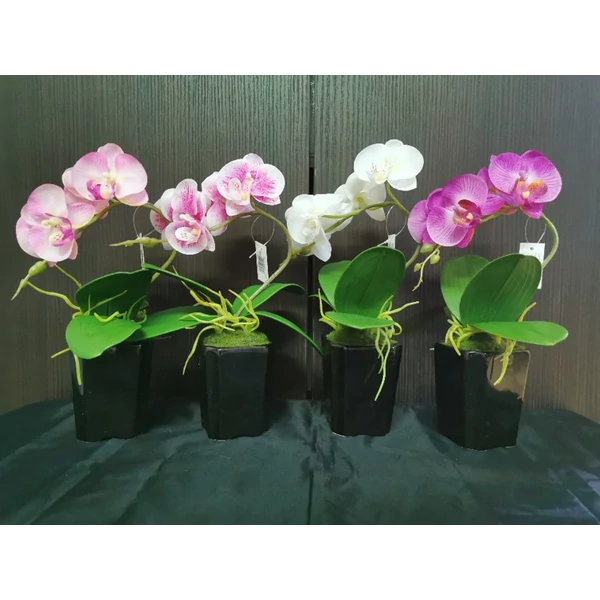 Cserepes orchidea művirág többféle színben 35cm 28061