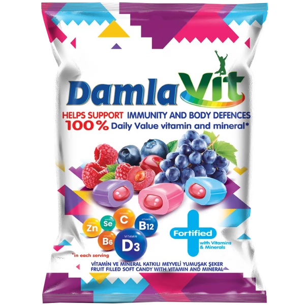 Damla vit vegyes gyümölcsös cukorka 80g