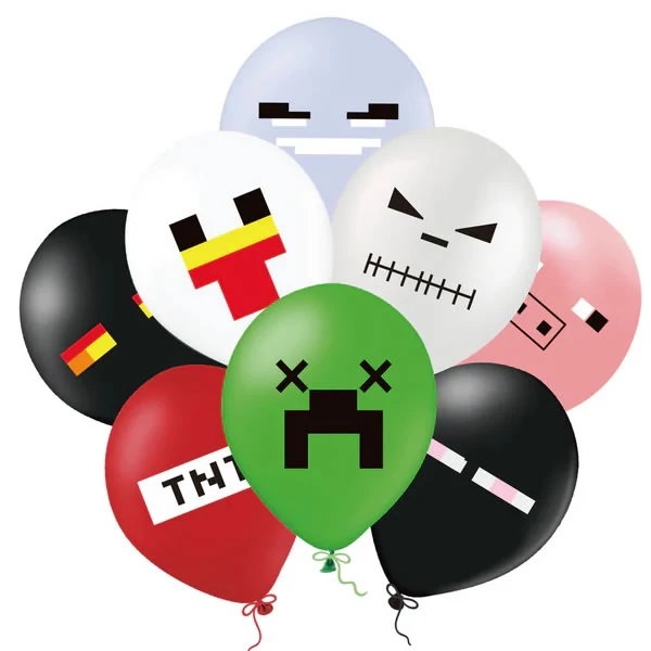 Minecraftos party lufi 30cm 8db-os kiszerelésben