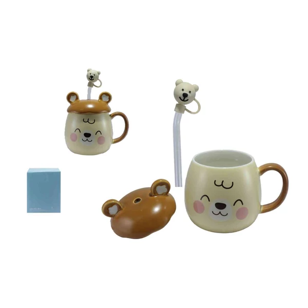 Macis bögre szívószállal 450ml LU-14