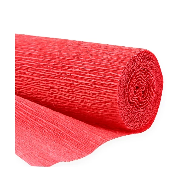 Krepp papír piros színben 200x50cm