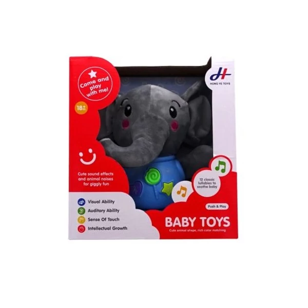 Játék elemes soft bébielefánt 82859