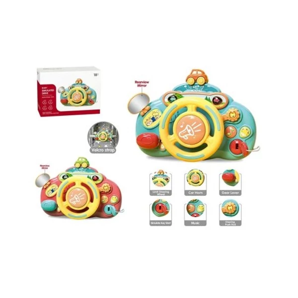 Játék elemes kormányos bébijáték 47243