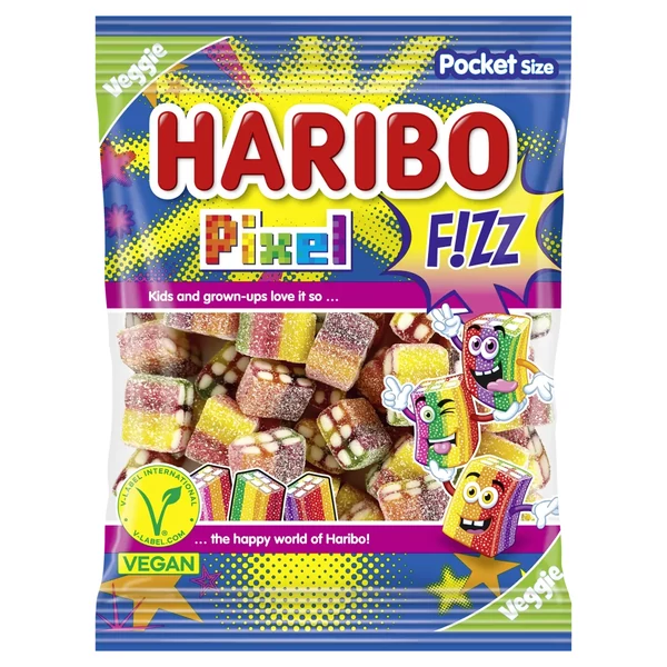Haribo gumicukor pixel fizz 80g