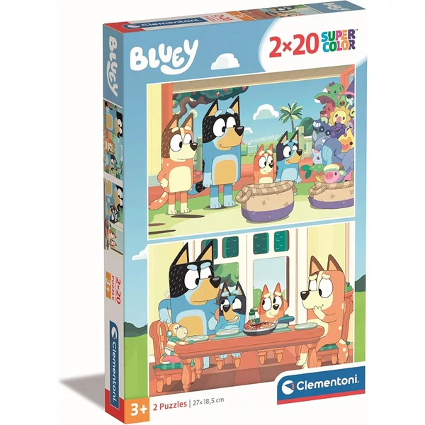 Bluey 2x20db-os supercolor puzzle - Clementoni