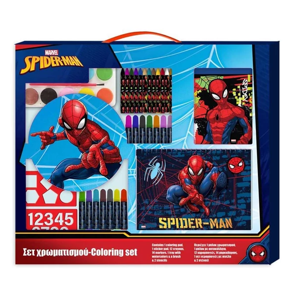 Pókember XXL színező készlet 54x47cm