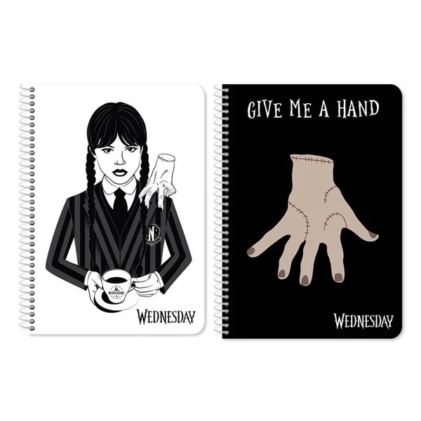 Wednesday vonalas spirálfüzet 60 lapos 17x25cm kétféle változatban 1db