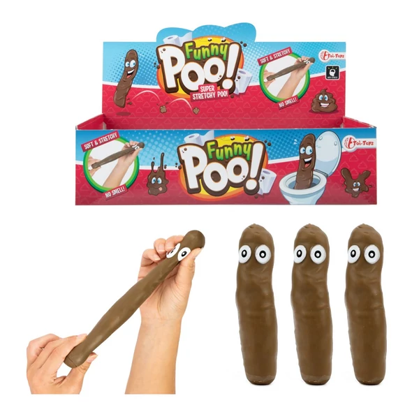 FunnyPoo, a mókás nyújtható kaki figura 1db